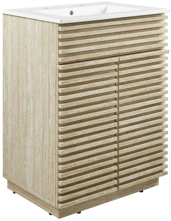 Render 18" and 24" Bathroom Vanities with White Basin Included by Modway 24" / White