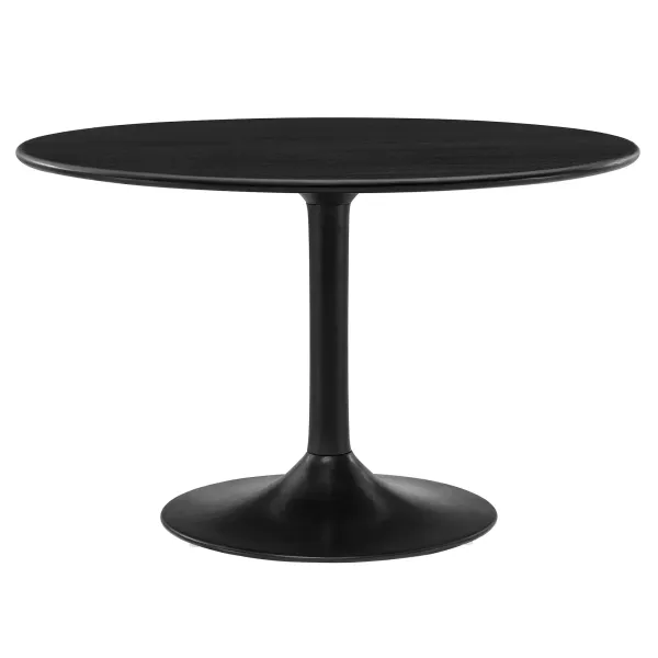 Lippa Round 48" Dining Table by Modway Solid Wood / Black