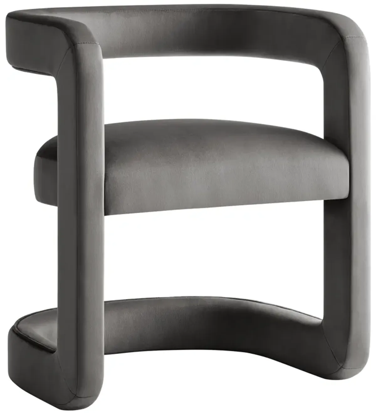 Winslow Barrel Performance Velvet Dining Chair  by Modway Storm Gray