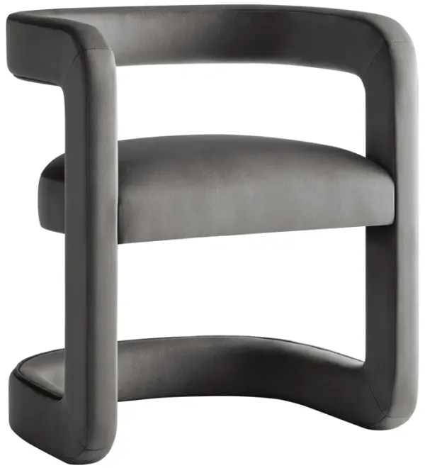 Winslow Barrel Performance Velvet Dining Chair  by Modway Storm Gray