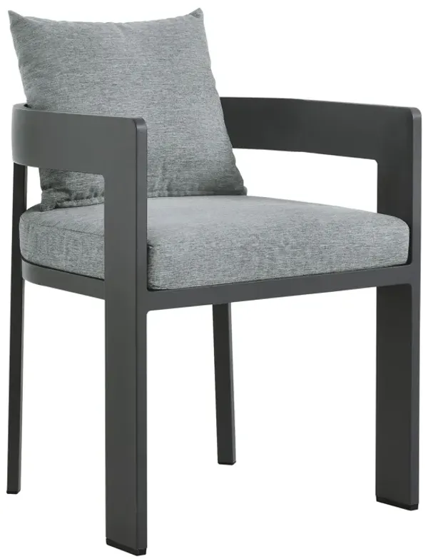 Tahoe Outdoor Patio Aluminum Dining Chair by Modway Gray Gray