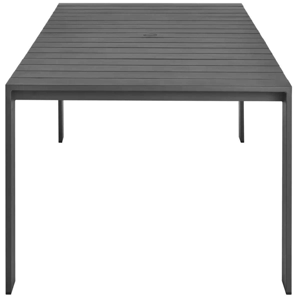 Tahoe Rectangular Outdoor Patio Aluminum Dining Table by Modway Gray