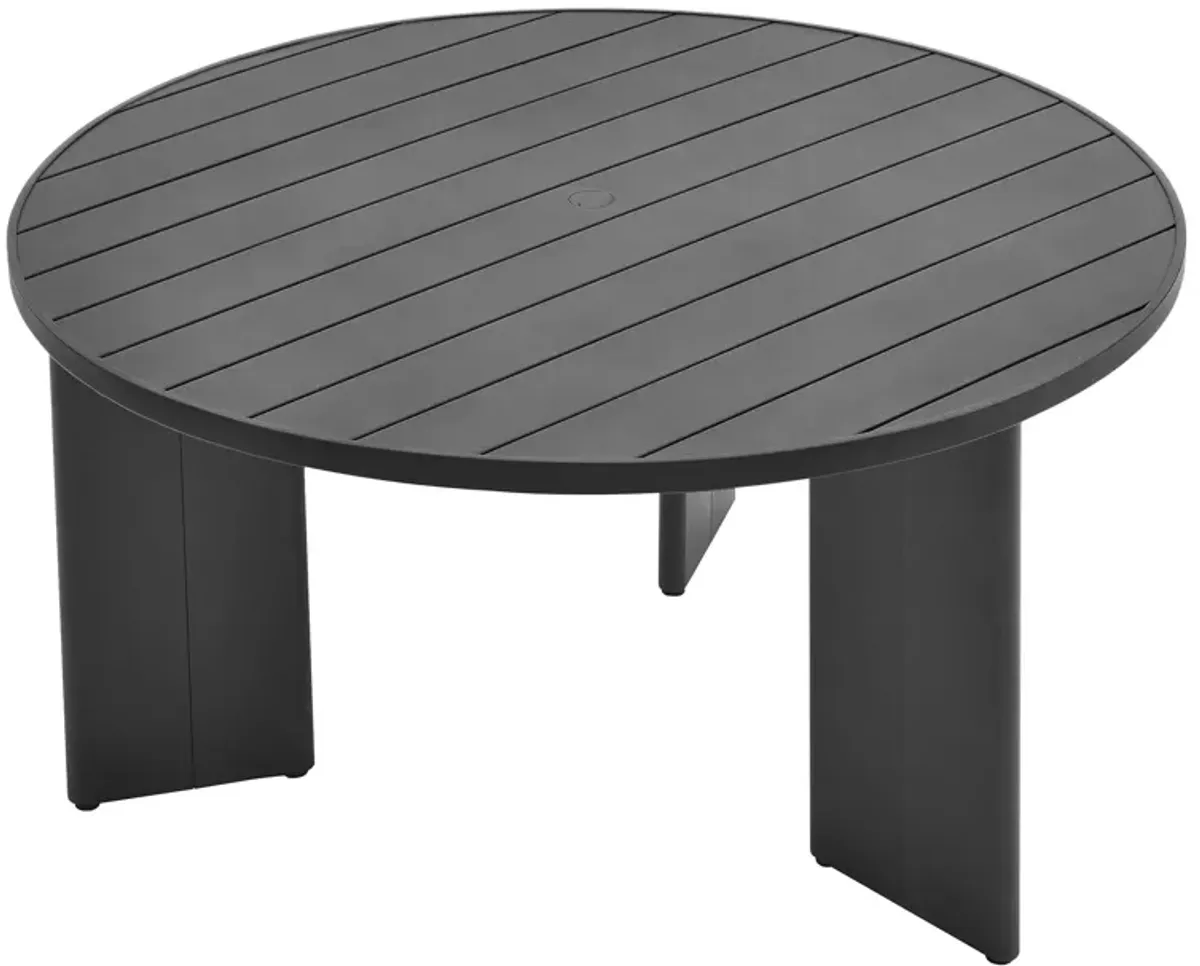 Tahoe Round Outdoor Patio Aluminum Dining Table by Modway Gray