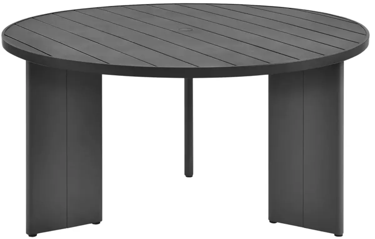 Tahoe Round Outdoor Patio Aluminum Dining Table by Modway Gray