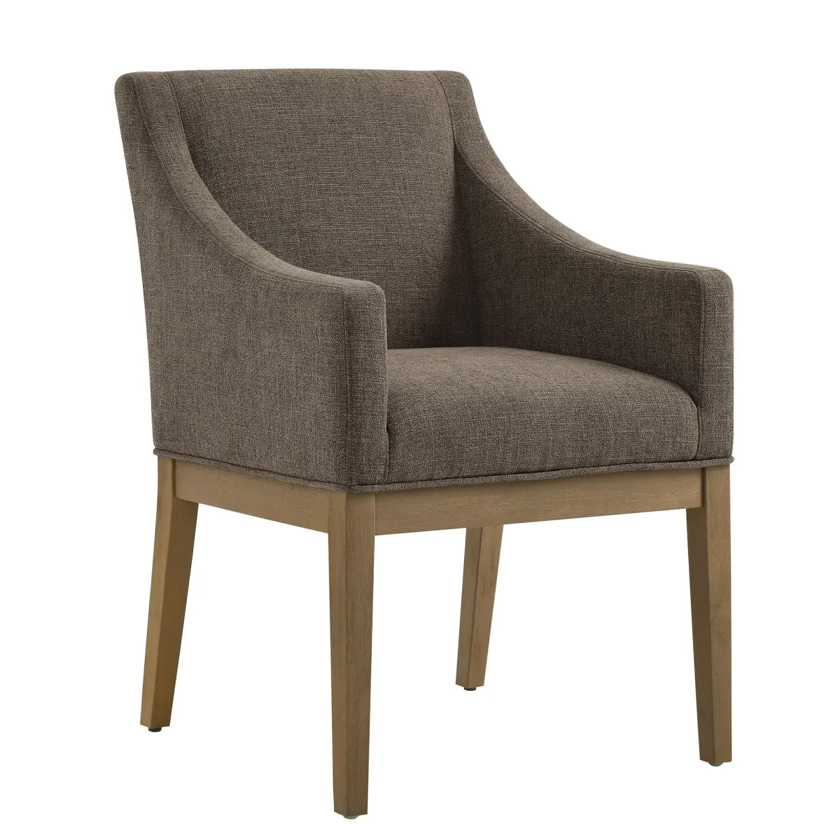 Alton Fabric Upholstered Dining Armchair by Modway Mocha Natural