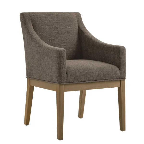 Alton Fabric Upholstered Dining Armchair by Modway Mocha Natural