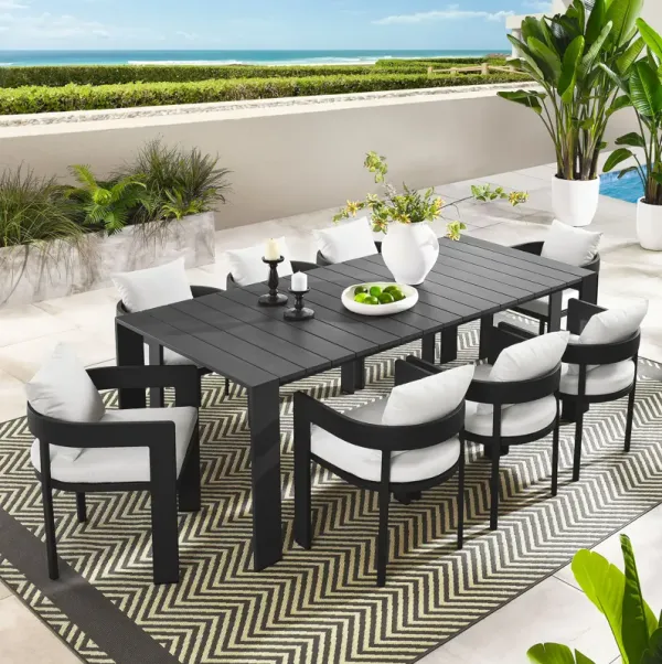 Tahoe 9-Piece Outdoor Patio Aluminum Dining Set by Modway