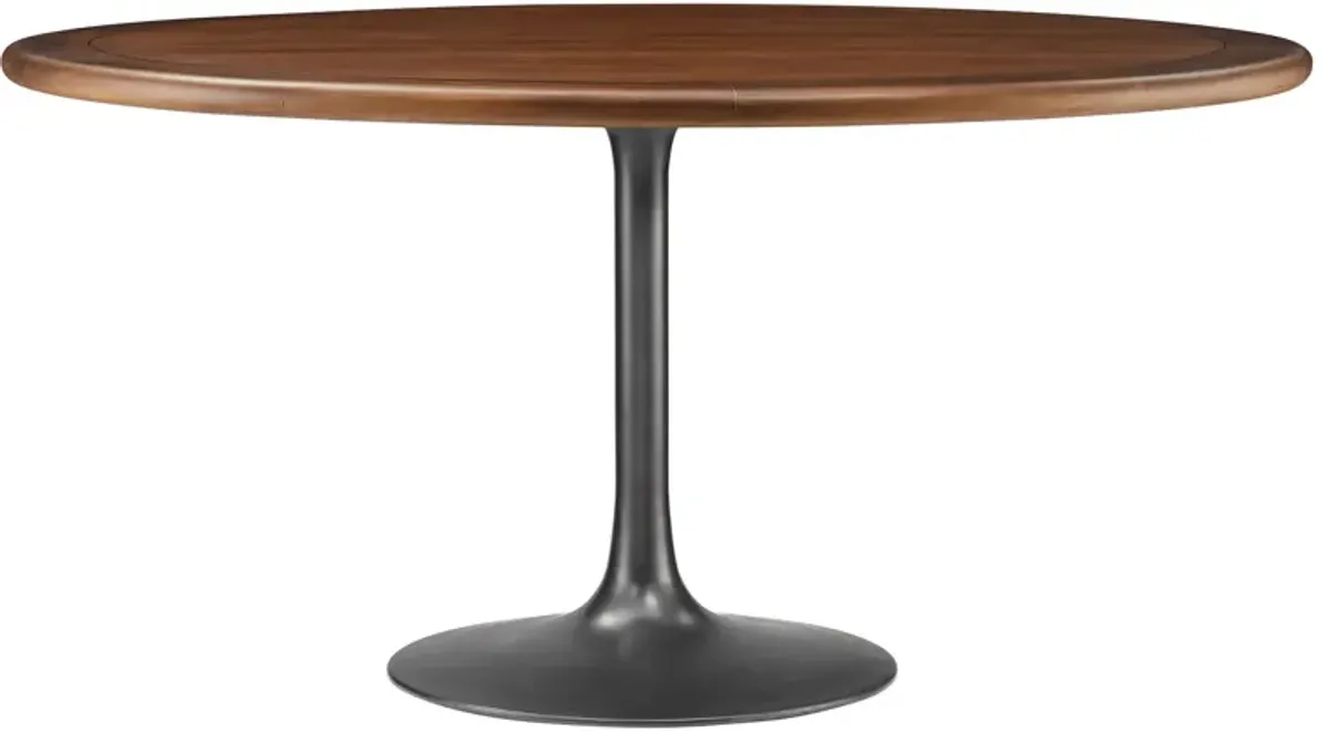 Lippa Round 60" Dining Table by Modway Solid Wood / Black Walnut