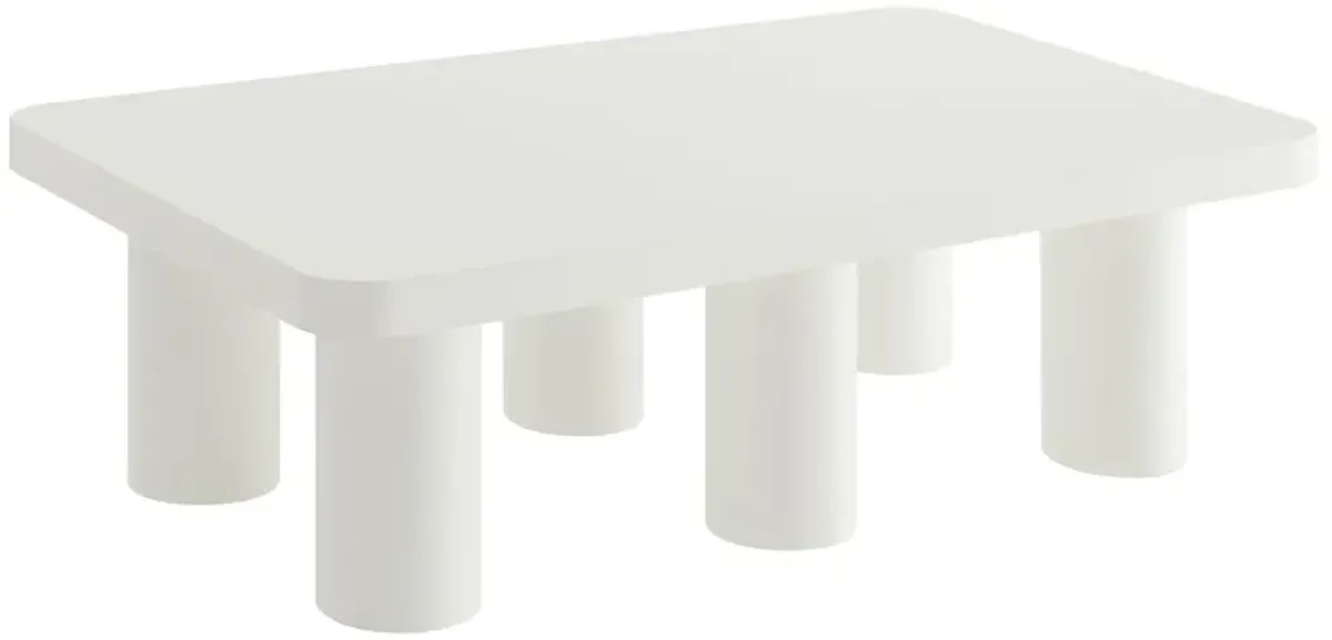 Cleo 54” Rectangular Coffee Table by Modway White