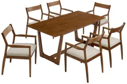 Walnut Heathered Weave Beige color