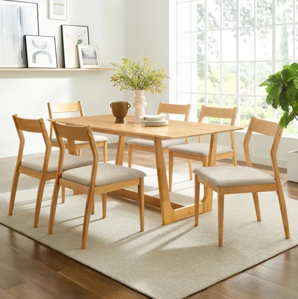 Solara 7-Piece Wood Dining Set by Modway