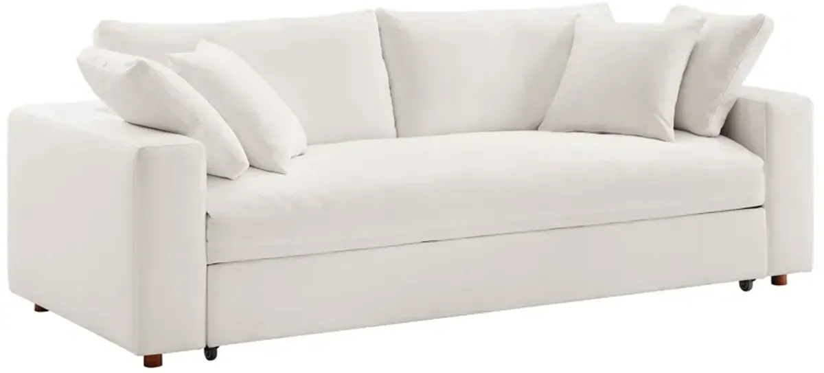 Commix Down Filled Overstuffed Sleeper Sofa by Modway Pure White