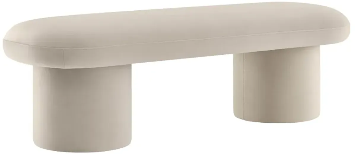Orla Upholstered Bench by Modway Almond