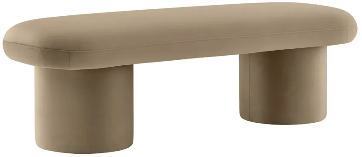 Orla Upholstered Bench by Modway Taupe
