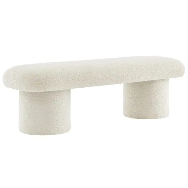 Orla Upholstered Bench by Modway Cream