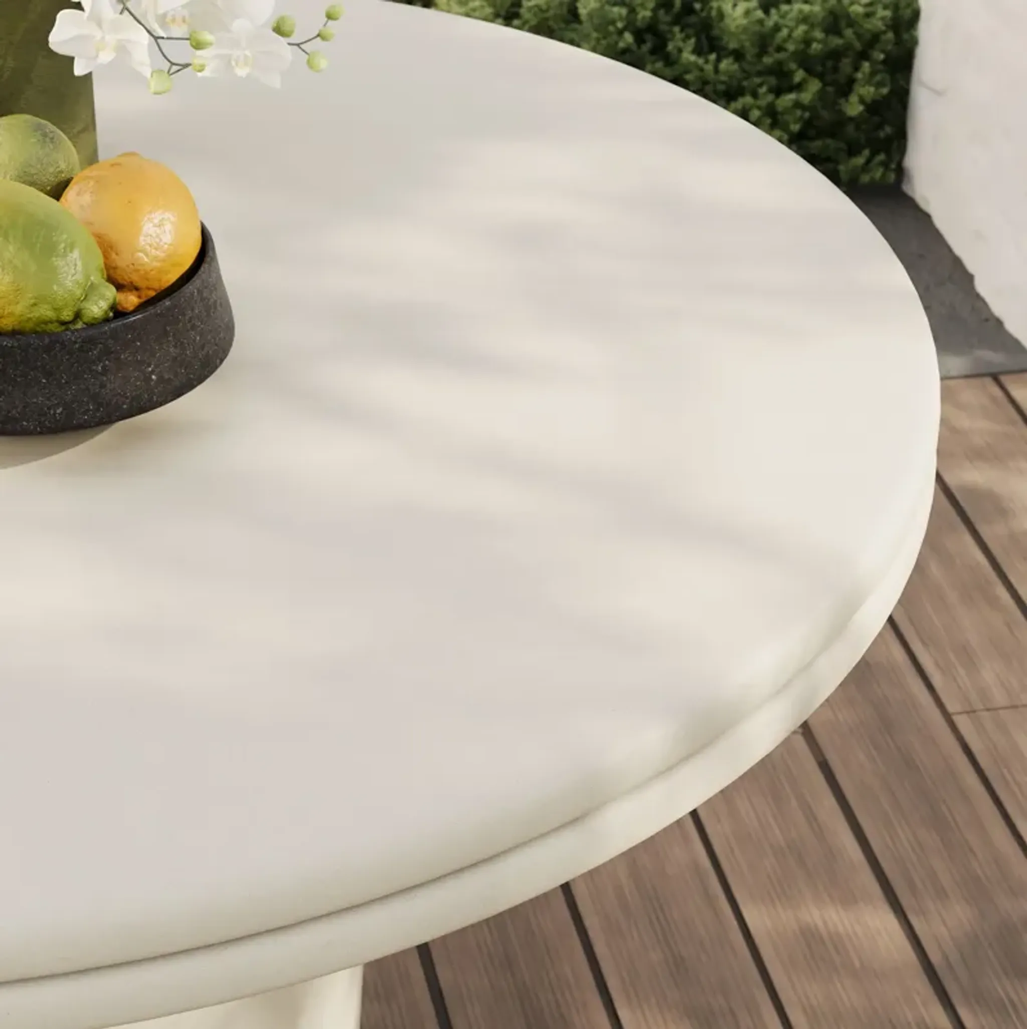 Brion 48 Indoor Outdoor Patio Concrete Round Dining Table By Modway ...