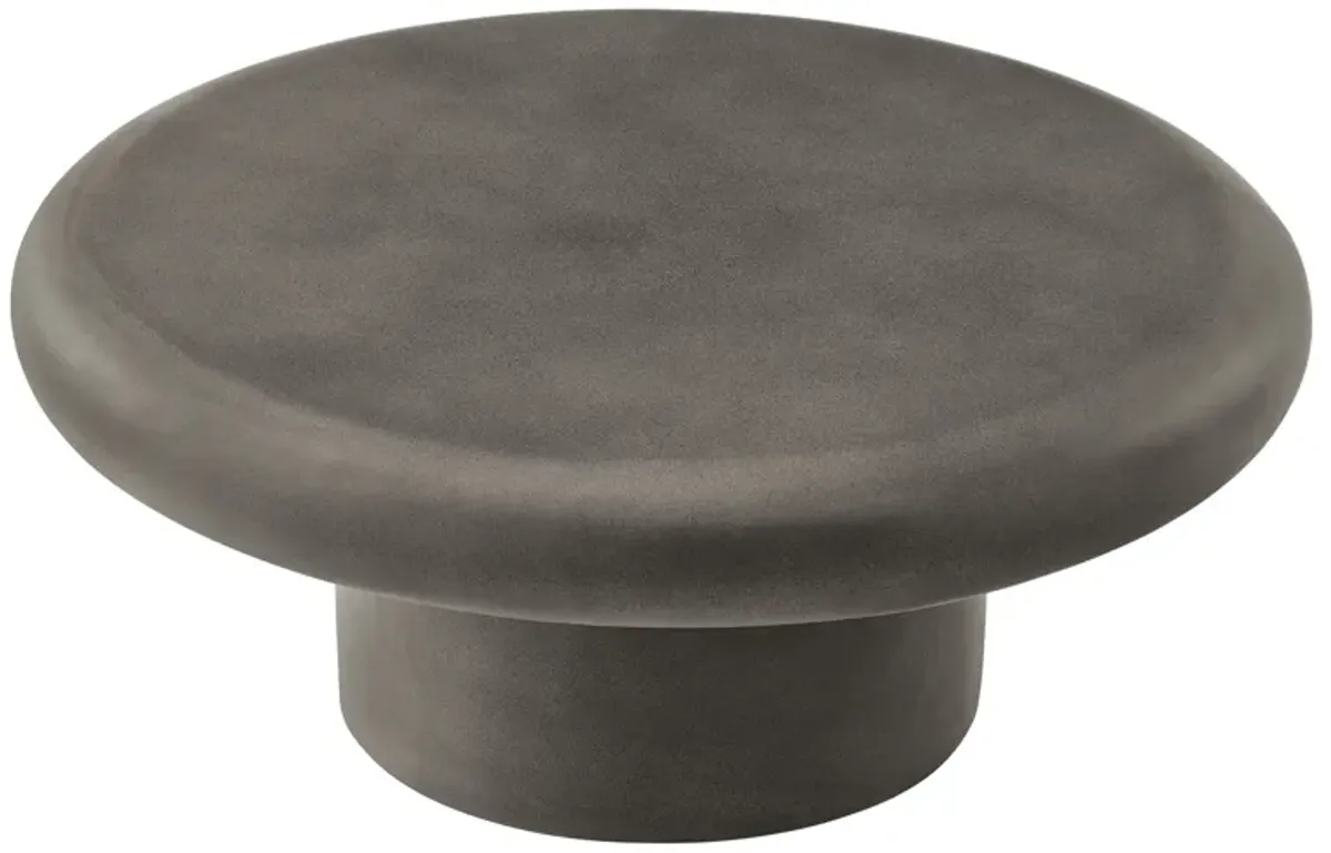 Argos Indoor - Outdoor Patio Concrete Round Coffee Table by Modway Gray