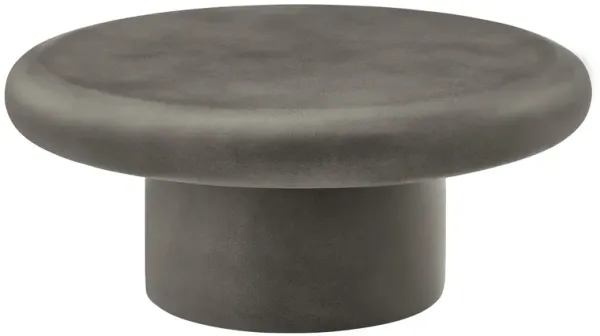 Argos Indoor - Outdoor Patio Concrete Round Coffee Table by Modway Gray