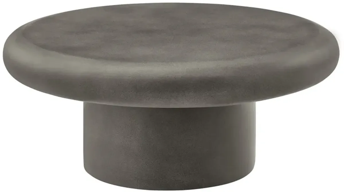 Argos Indoor - Outdoor Patio Concrete Round Coffee Table by Modway White