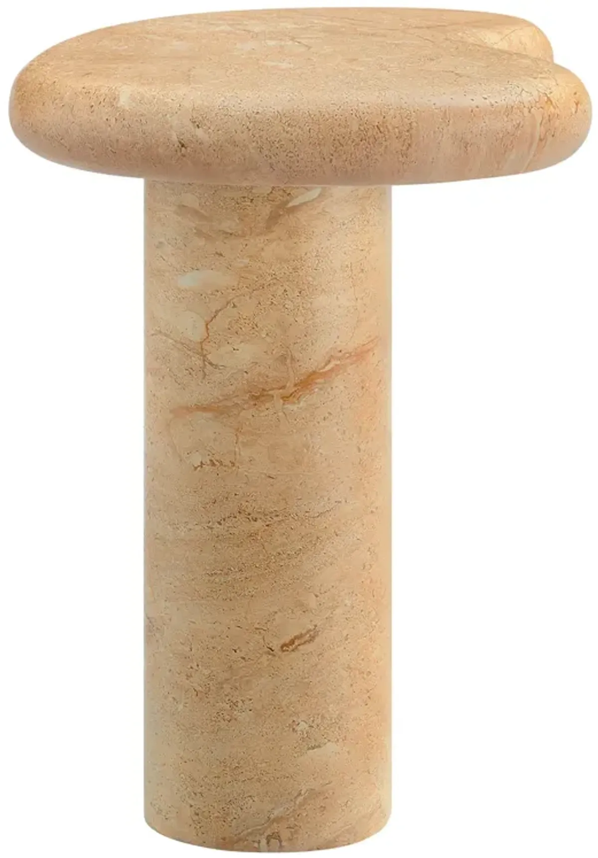 Elowen Indoor - Outdoor Patio Textured Faux Travertine Side Table by Modway Travertine