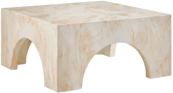 Valen Indoor - Outdoor Patio Arched Concrete Coffee Table by Modway Honey Onyx