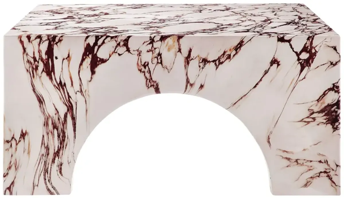 Valen Indoor - Outdoor Patio Arched Concrete Coffee Table by Modway