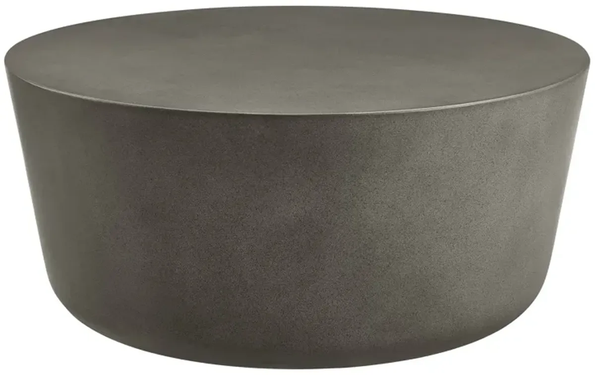 Brion Round Indoor - Outdoor Patio Concrete Coffee Table by Modway Gray
