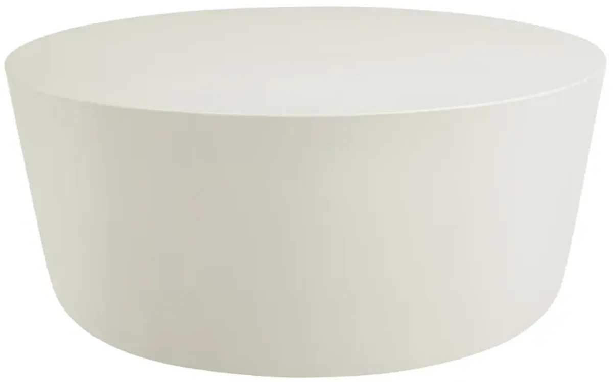 Brion Round Indoor - Outdoor Patio Concrete Coffee Table by Modway White