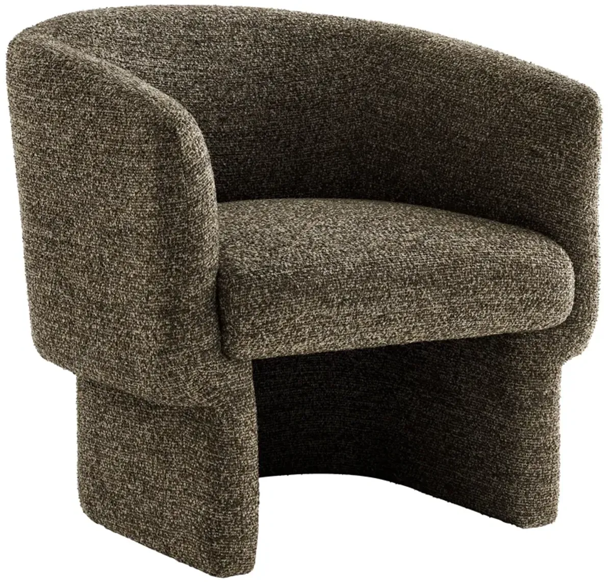 Muse Boucle Fabric Barrel Accent Chair by Modway Cork