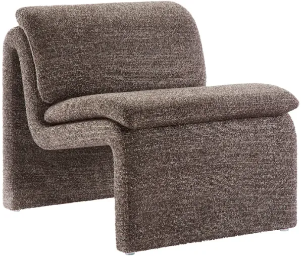 Lume Boucle Upholstered Armless Accent Chair by Modway Antique