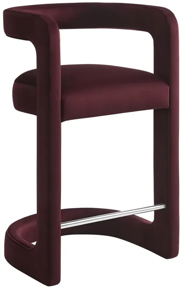 Winslow Performance Velvet Counter Stool by Modway Mulberry