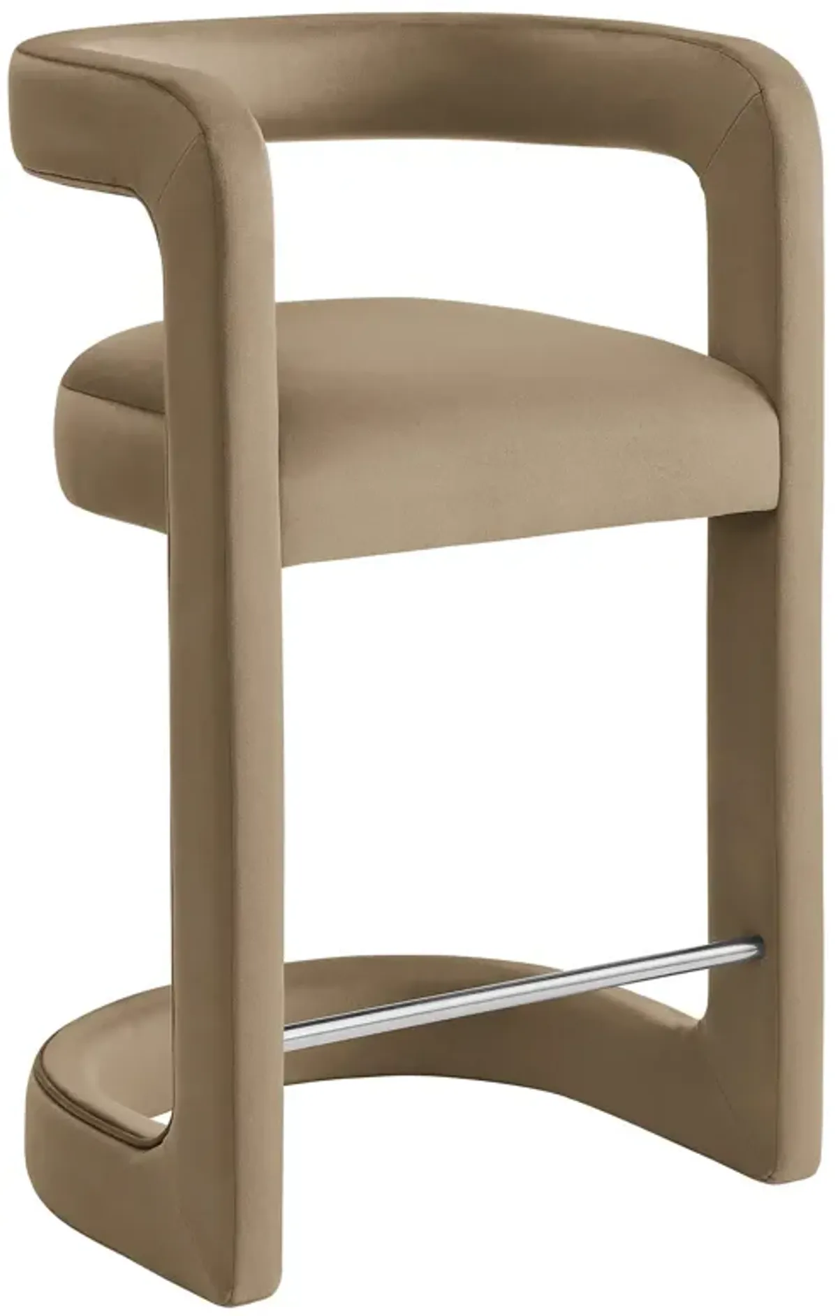 Winslow Performance Velvet Counter Stool by Modway Taupe