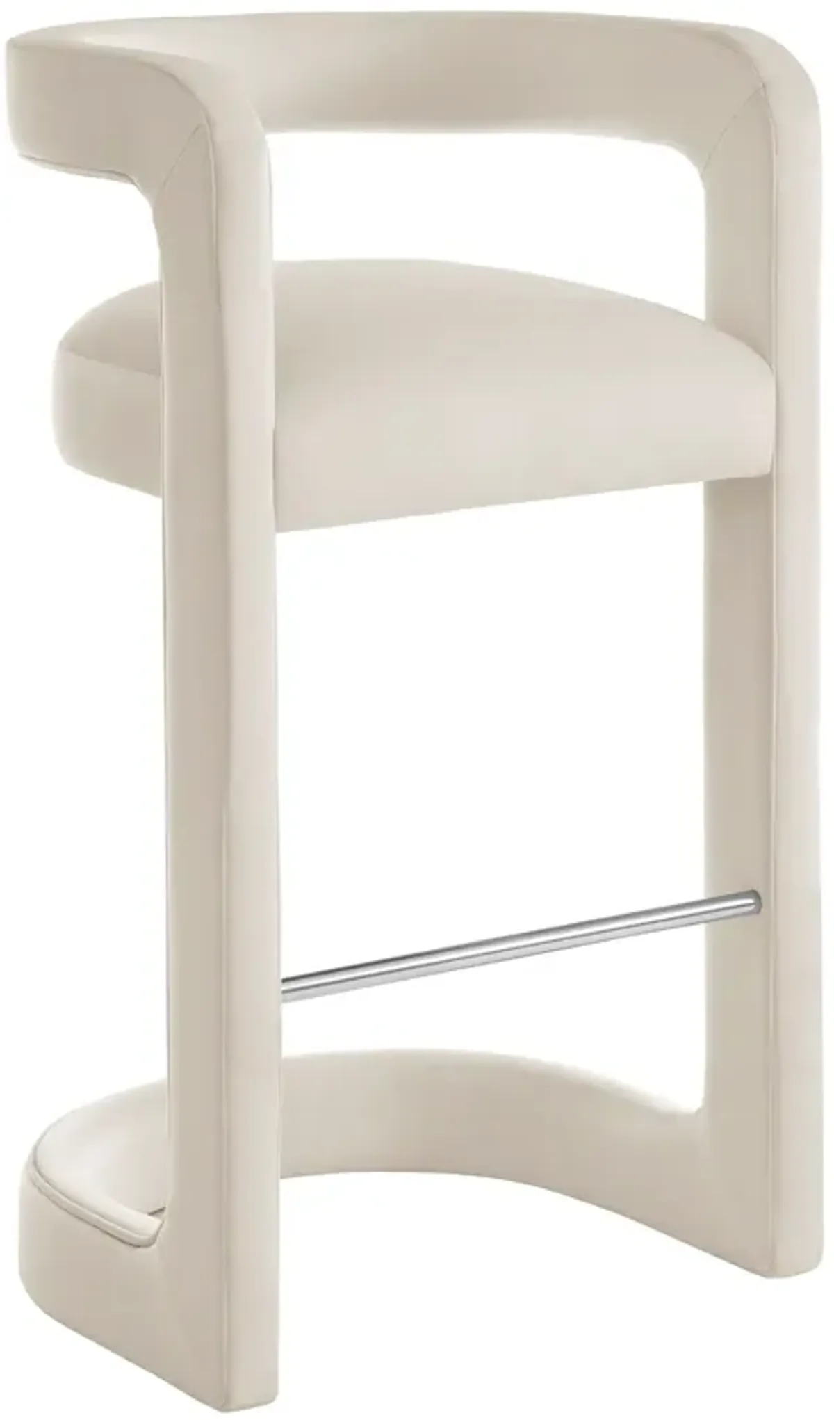 Winslow Performance Velvet Bar Stool by Modway Alabaster