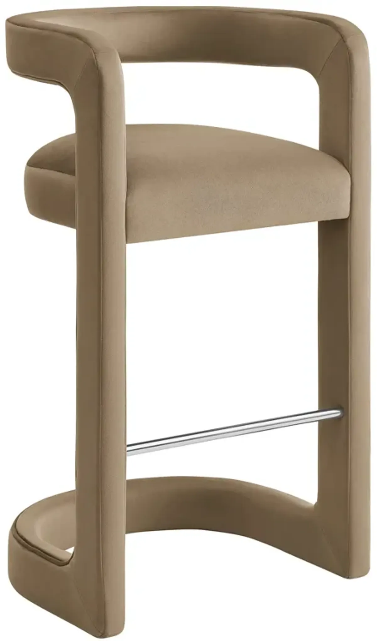 Winslow Performance Velvet Bar Stool by Modway Taupe