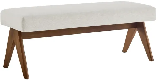 Lyra Upholstered Bench by Modway 47" / Ivory