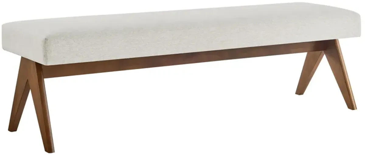 Lyra Upholstered Bench by Modway 63" / Ivory