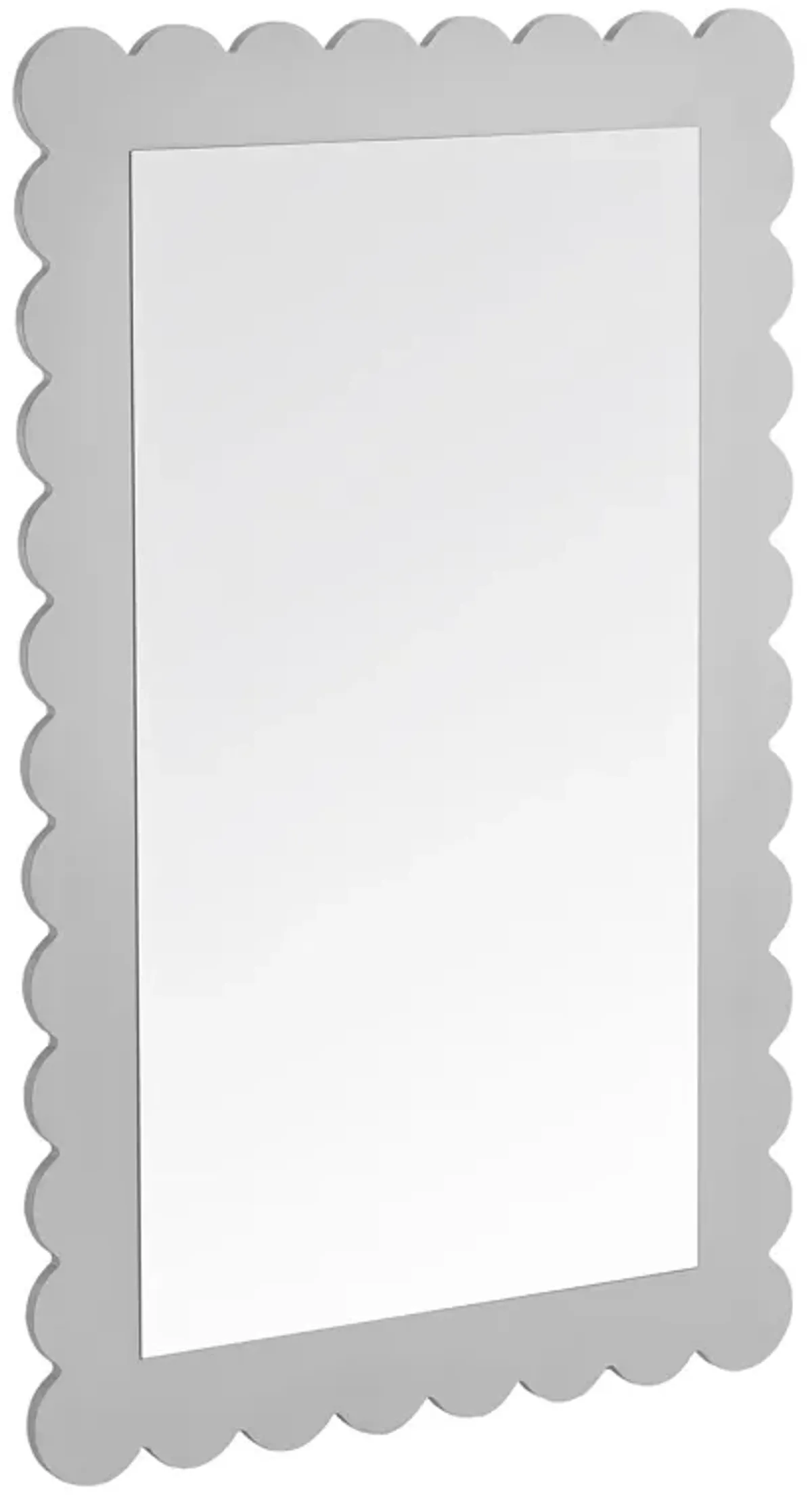 Emmeline Scalloped Rectangle Wall Mirror by Modway Sage