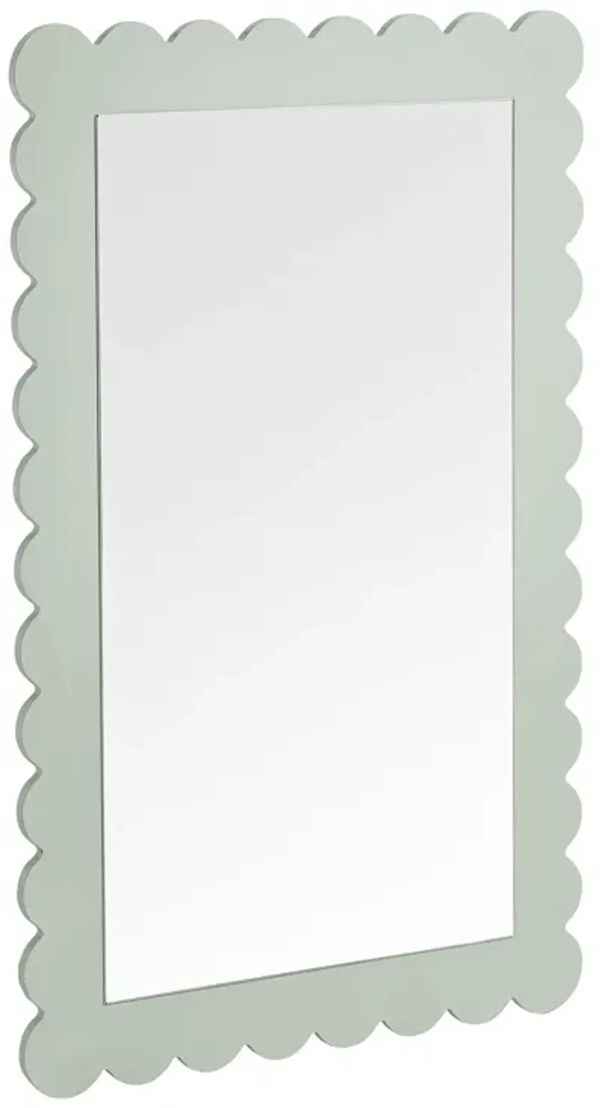 Emmeline Scalloped Rectangle Wall Mirror by Modway Sage