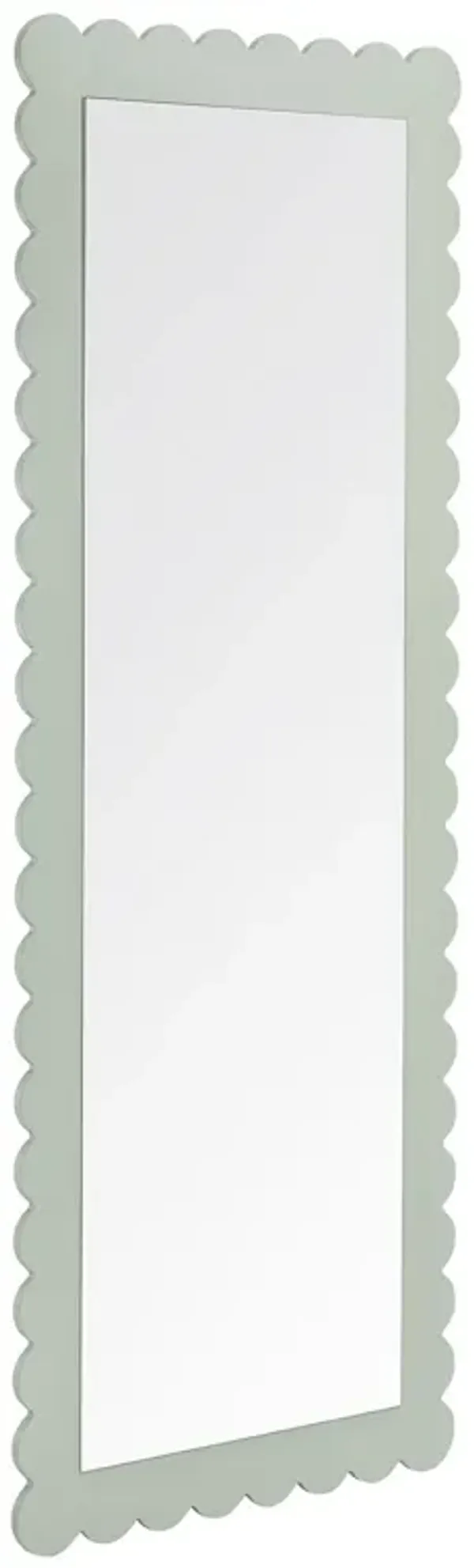 Emmeline Scalloped Rectangle Floor Mirror by Modway Sage