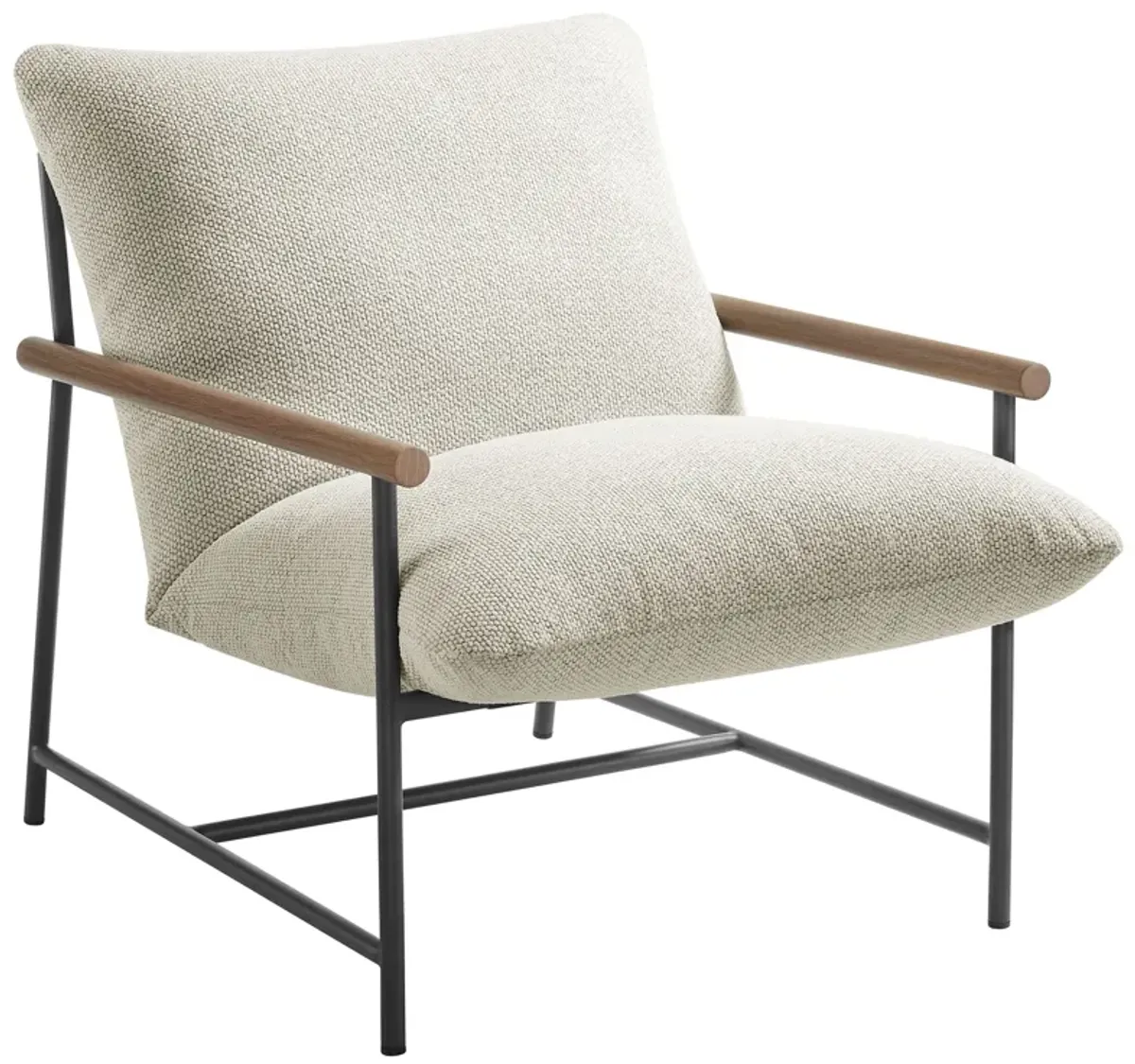 Raya Outdoor Patio Boucle Sling Lounge Chair by Modway Ivory