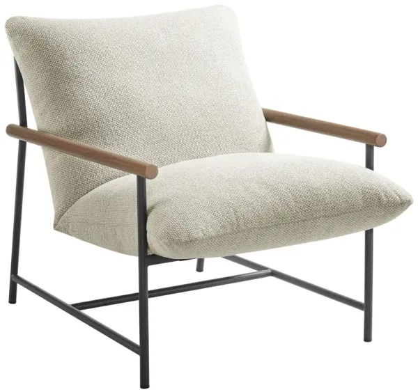 Raya Outdoor Patio Boucle Sling Lounge Chair by Modway Ivory