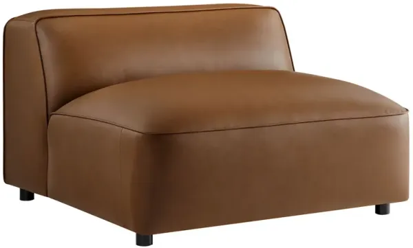 Auren Upholstered Vegan Leather Modular Armless Chair by Modway Coffee