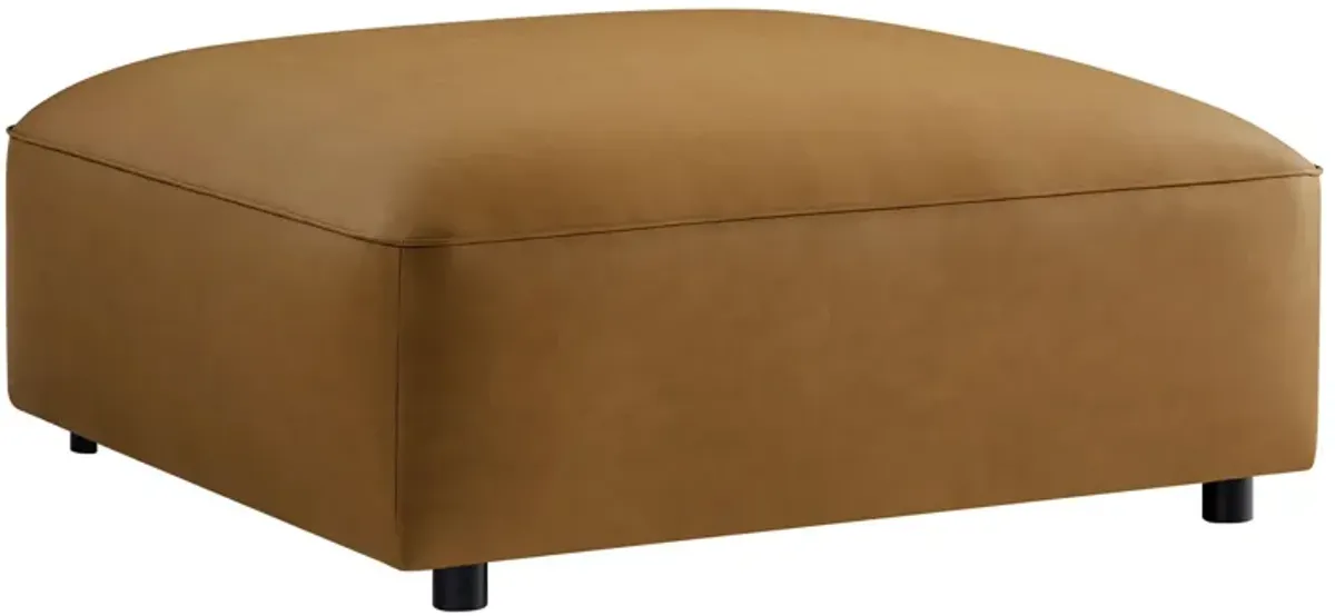Auren Upholstered Vegan Leather Ottoman by Modway Camel