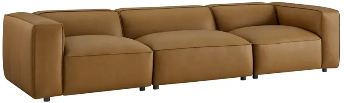 Auren 3-Piece Upholstered Vegan Leather Modular Sofa by Modway Coffee