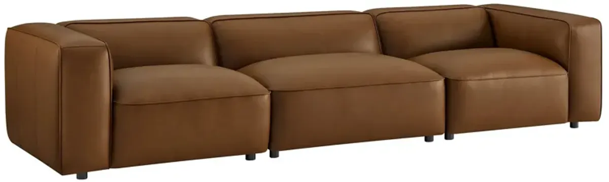 Auren 3-Piece Upholstered Vegan Leather Modular Sofa by Modway Coffee