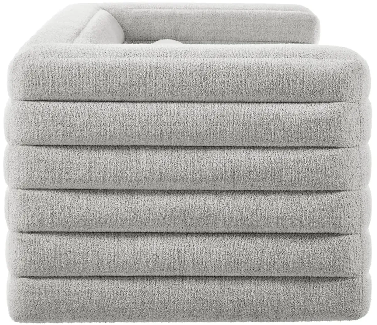 Relle Channel Tufted Boucle Upholstered Sofa by Modway