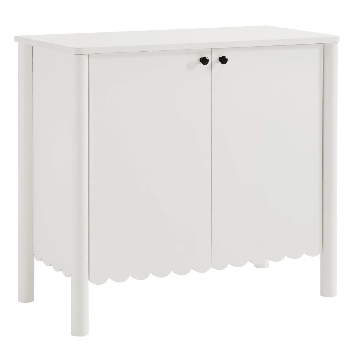 Emmeline 35" 2-Door Scalloped Sideboard Cabinet by Modway White