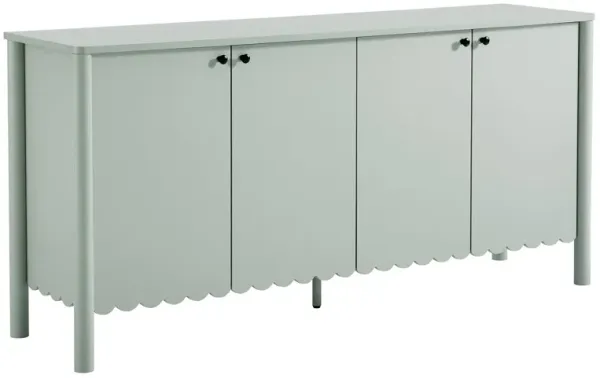 Emmeline 66" 4-Door Scalloped Sideboard Cabinet by Modway Sage