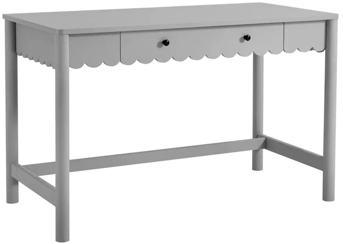 Emmeline 1-Drawer Scallop Writing Desk by Modway Sage