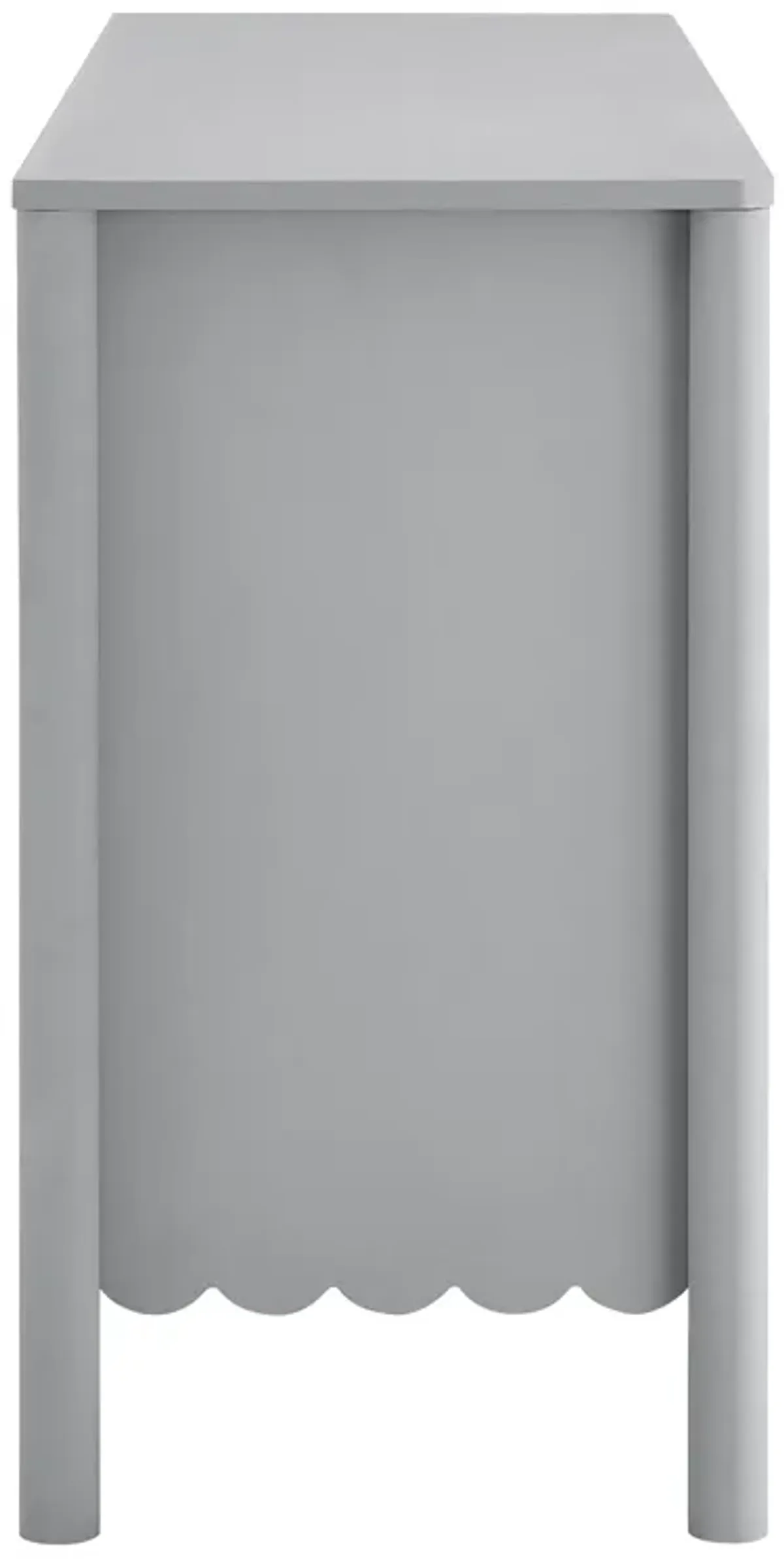 Emmeline Scalloped 6-Drawer Dresser by Modway Light Gray